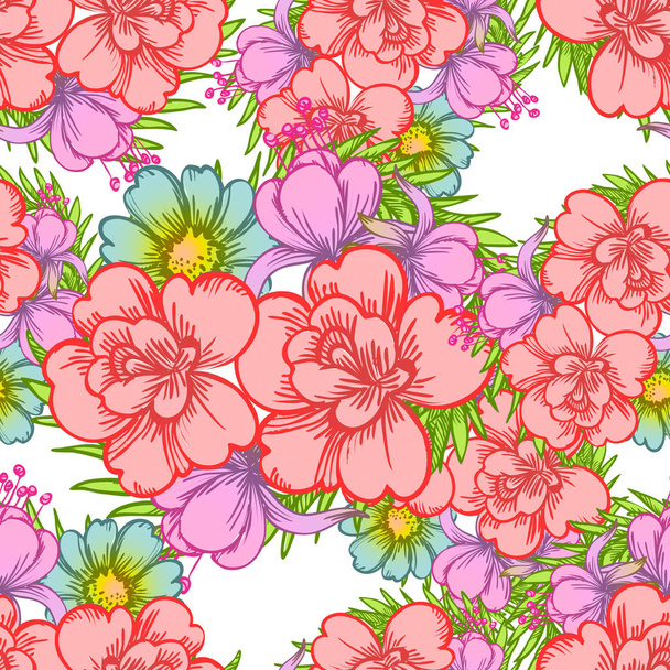 seamless floral pattern  - Vector, imagen