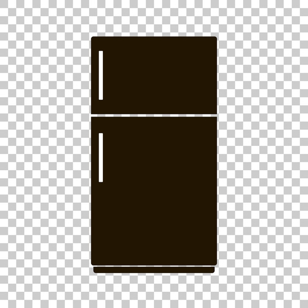 Icône vectorielle d'un réfrigérateur noir. Appareils ménagers
 - Vecteur, image