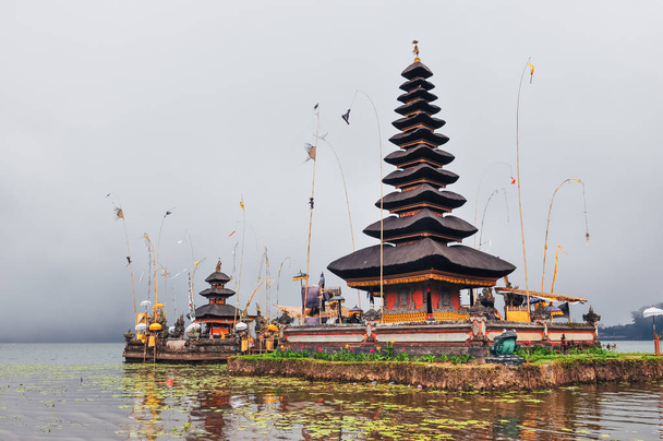 Traditional balinese temple on the lake, Bali - Photo, Image
