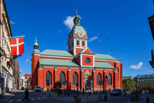 СТОКГОЛЬМ, ШВЕДЕН - 17 СЕНТЯБРЯ 2016 г.: церковь Св. Иакова
 - Фото, изображение