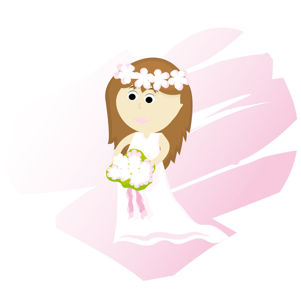 Cartoon bruid - Vector, afbeelding