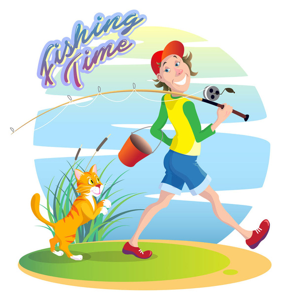 Fishing Time 1 - Vector, Image