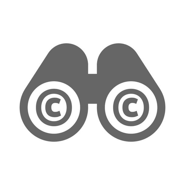 binocolo isolato con il segno del copyright
 - Vettoriali, immagini