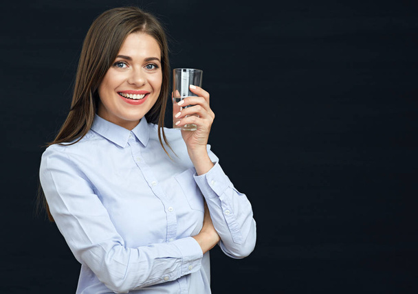 young woman holding glass with water  - Photo, image