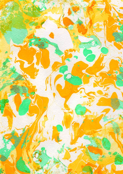 Giallo, verde, arancione astratto dipinto a mano sfondo
 - Foto, immagini