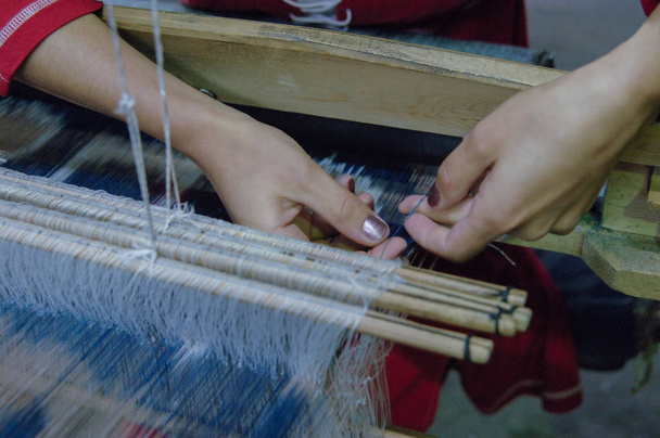 production and weaving of carpets and fabrics - Photo, Image