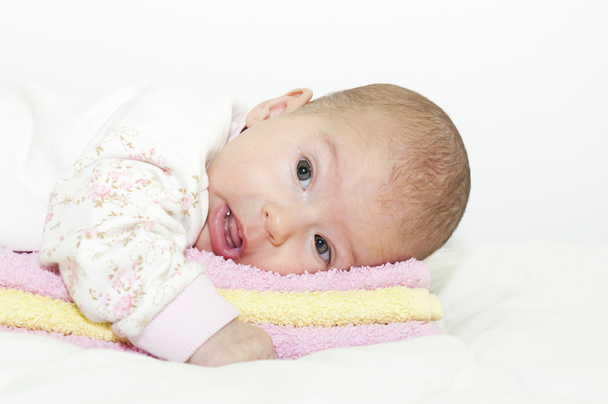 Baby on towels - Фото, зображення