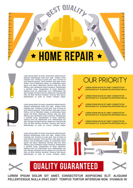 Διάνυσμα αφίσα πρότυπο για εργαλεία εργασίας επισκευή στο σπίτι - Διάνυσμα, εικόνα