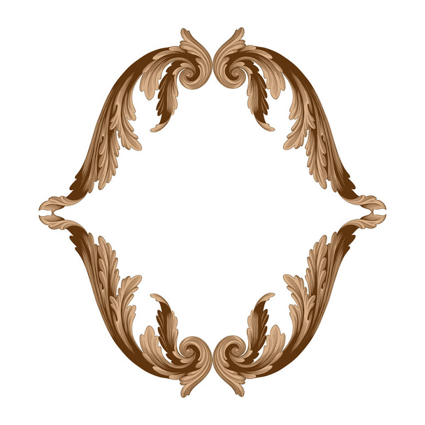 Ornamentvektor im Barockstil für filigrane - Vektor, Bild