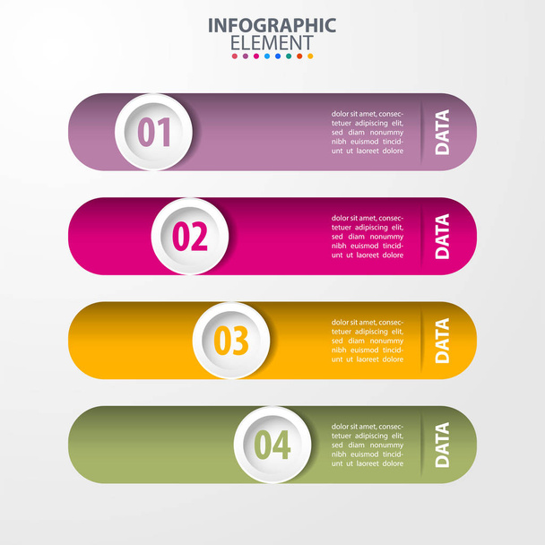 Ilustracja biznesu infografiki projekt szablonu - Wektor, obraz
