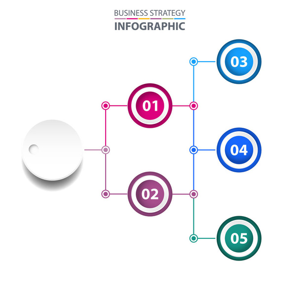 Business infografiky strategie graf návrhu šablony illustratio - Vektor, obrázek