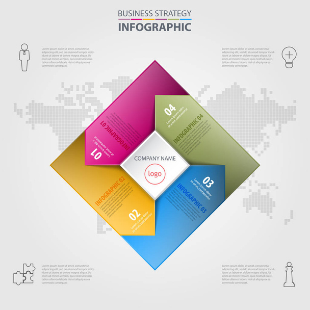 Ilustración de plantilla de diseño de infografías empresariales
. - Vector, Imagen
