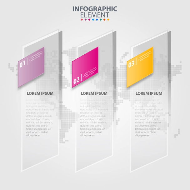 Infográficos de negócios transparência elementos de design ilustração
 - Vetor, Imagem
