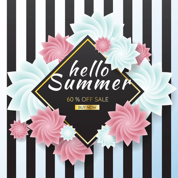 summer sale template banner Vector background - Wektor, obraz