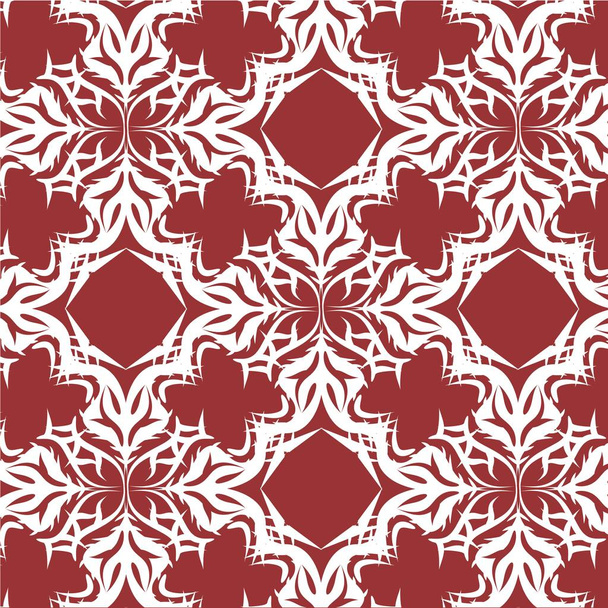 Seamless Damask Pattern Brown Background - Vektor, kép