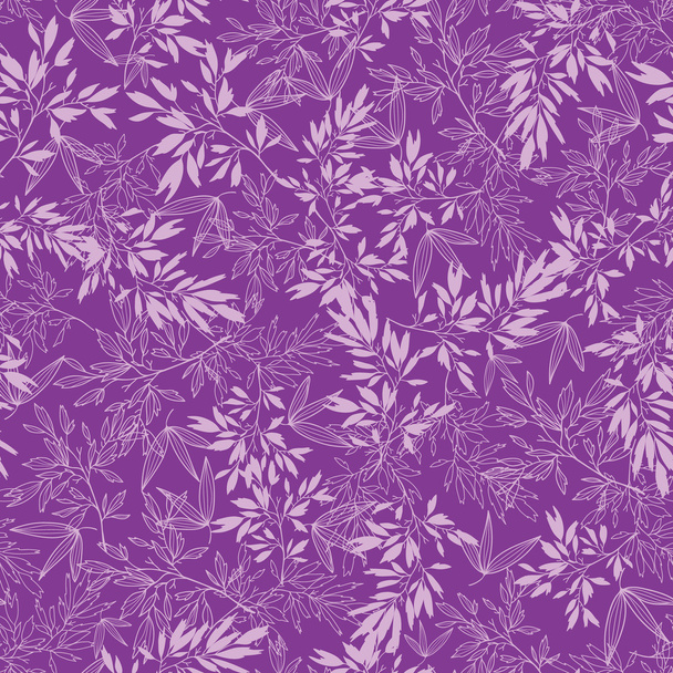 Purple branches seamless pattern background - Vektör, Görsel