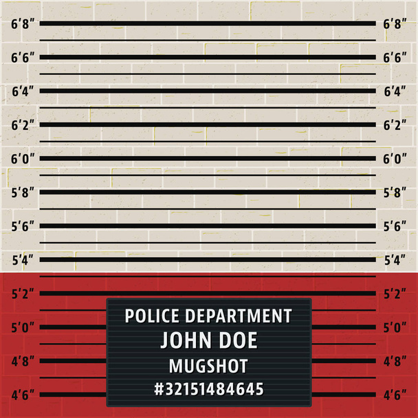 Police mugshot template - Vector, Image