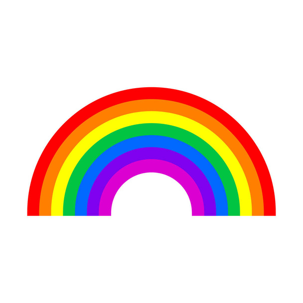 虹のシンボル白い背景に分離 - ベクター画像