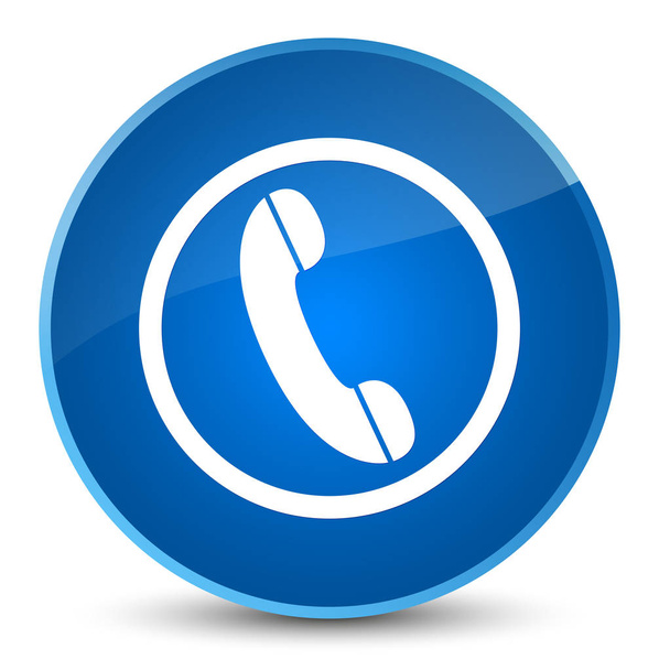 Telefon elegantní modré kulaté tlačítko - Fotografie, Obrázek