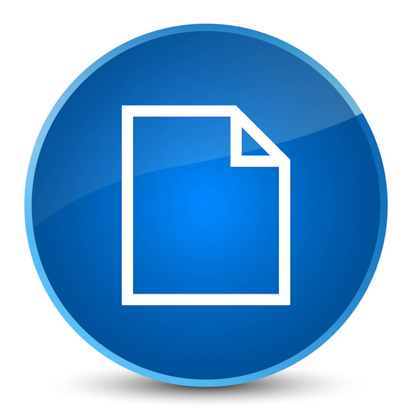 Lege pagina pictogram elegante blauwe ronde knop - Foto, afbeelding