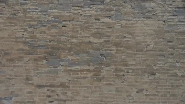 Antike Stadt Chinesische Mauer Textur. Verwitterung des Mauerwerks. - Filmmaterial, Video
