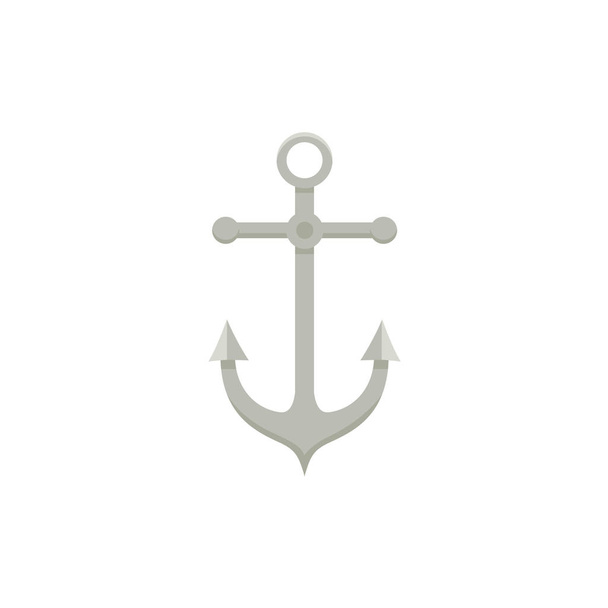 Sailing boat anchor, flat cartoon illustration - Vector, Image