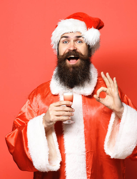 handsome bearded santa claus man - Foto, immagini