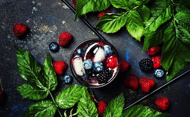 Cocktail with vodka and berry juice  - 写真・画像