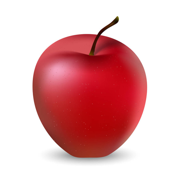 A red apple - Wektor, obraz