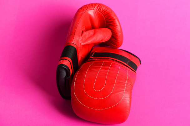Sport gloves for boxing and other martial arts in red - Photo, Image