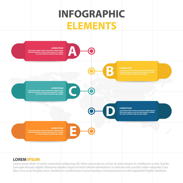 Business Infographic timeline process template, Colorful Banner  - Vektor, obrázek