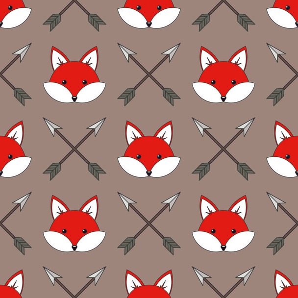 Cute cartoon foxes - ベクター画像