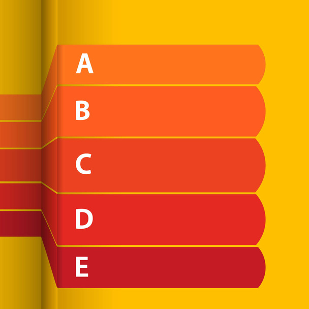 Červené a žluté prázdný papír info grafika - Vektor, obrázek