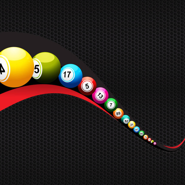 Bingo arpajaiset pallot yli abstrakti aalto musta kenno
 - Vektori, kuva