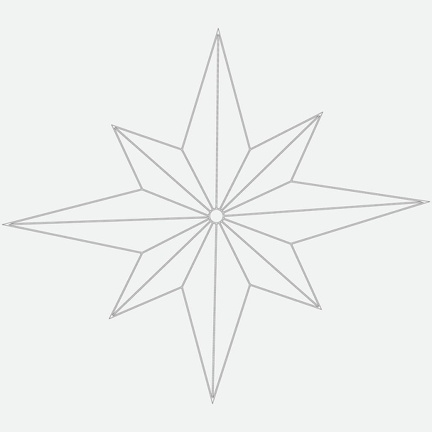 Vector image of eight-pointed star - Vector, Image