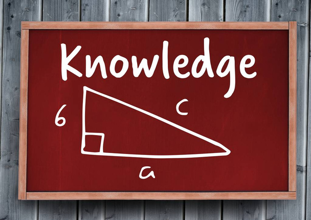 knowledge word on blackboard - Zdjęcie, obraz