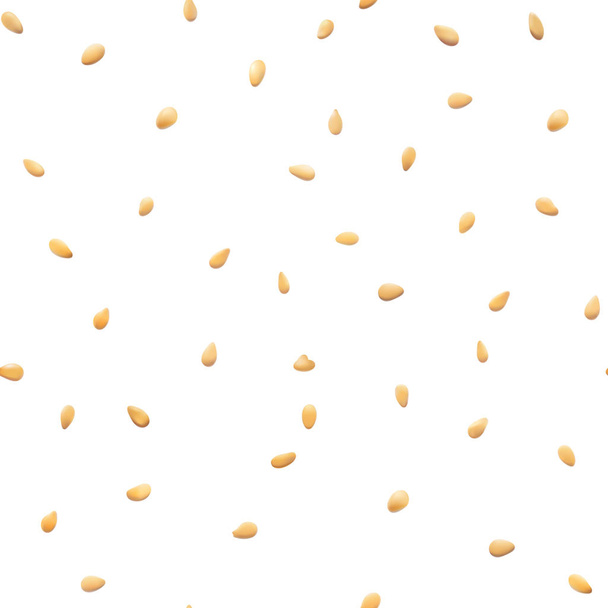 Sesam weiße Samen - Vektor, Bild