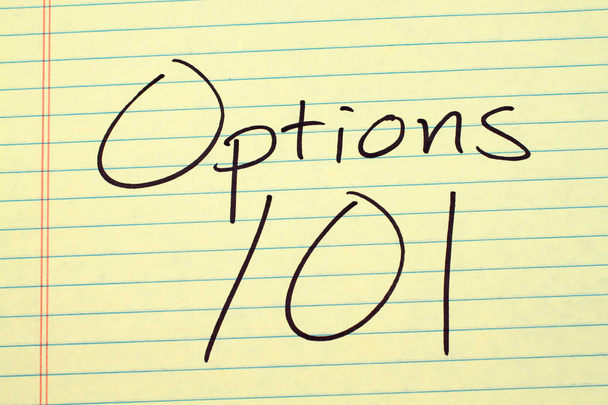Opciones 101 En una almohadilla legal amarilla
 - Foto, Imagen