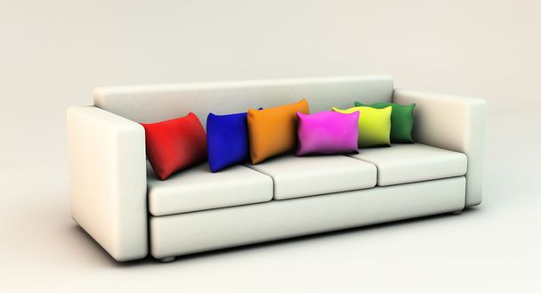 Sofa in 3D - Foto, Bild