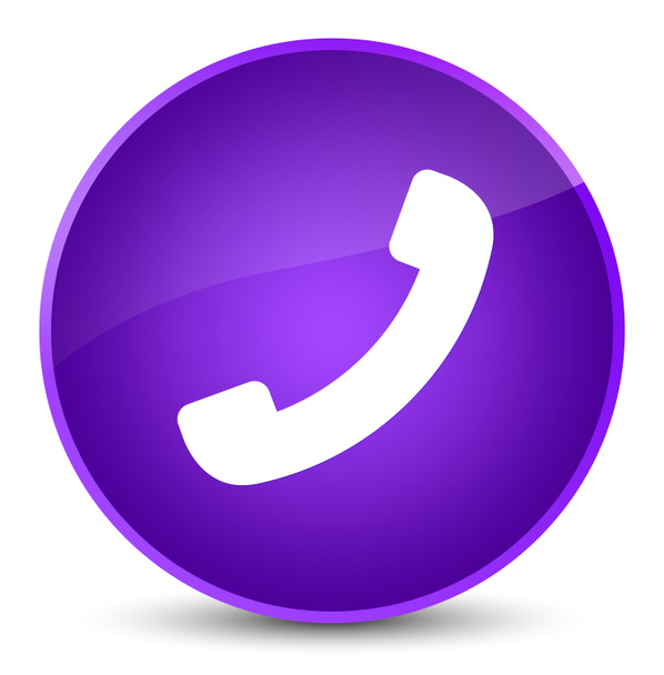 Telefon-Symbol elegante lila runde Taste - Foto, Bild