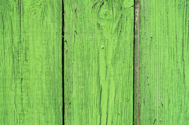 Old wooden background green color - Photo, Image