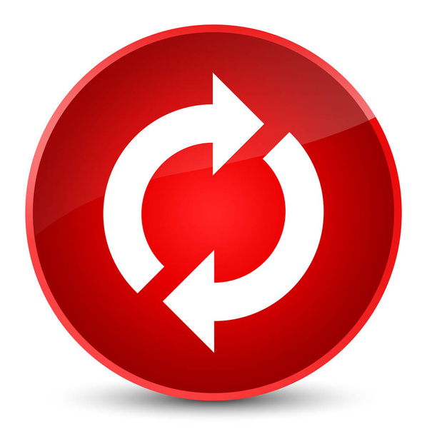 Update icon elegant red round button - Foto, afbeelding