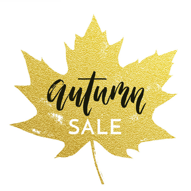 Autumn sale shopping discount vector poster fall maple leaf web banner - Vektör, Görsel