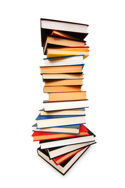 Stack of books isolated on the white - Photo, image