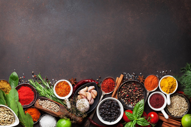Various spices and herbs - Photo, Image