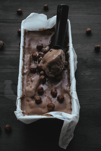 delicious chocolate ice cream - Foto, Imagem