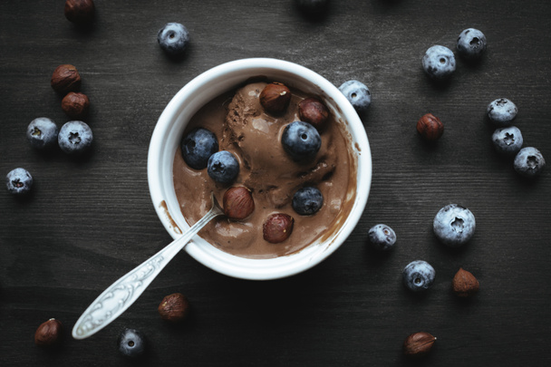 homemade chocolate ice cream - Фото, зображення