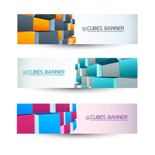 Abstract Banners Set - Vector, Image