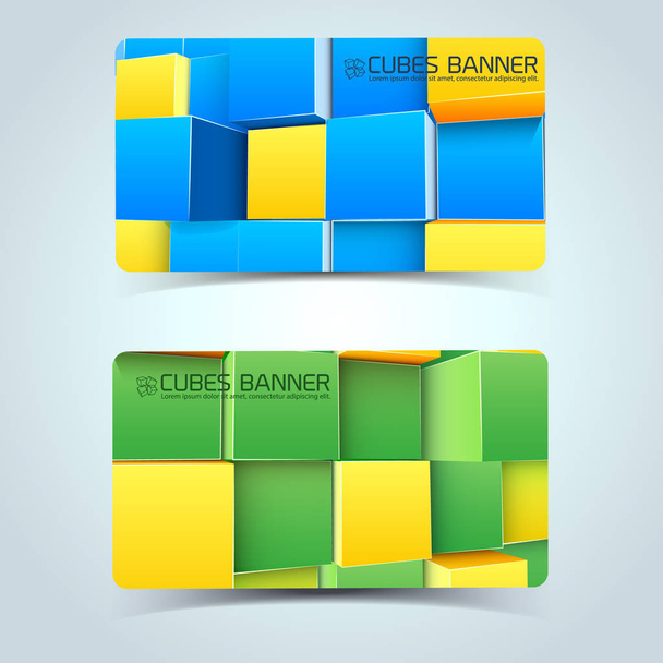 Colorful Geometric Shapes Banners - ベクター画像