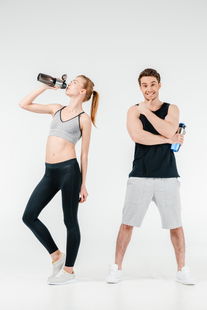 couple with fitness shakers - Fotografie, Obrázek